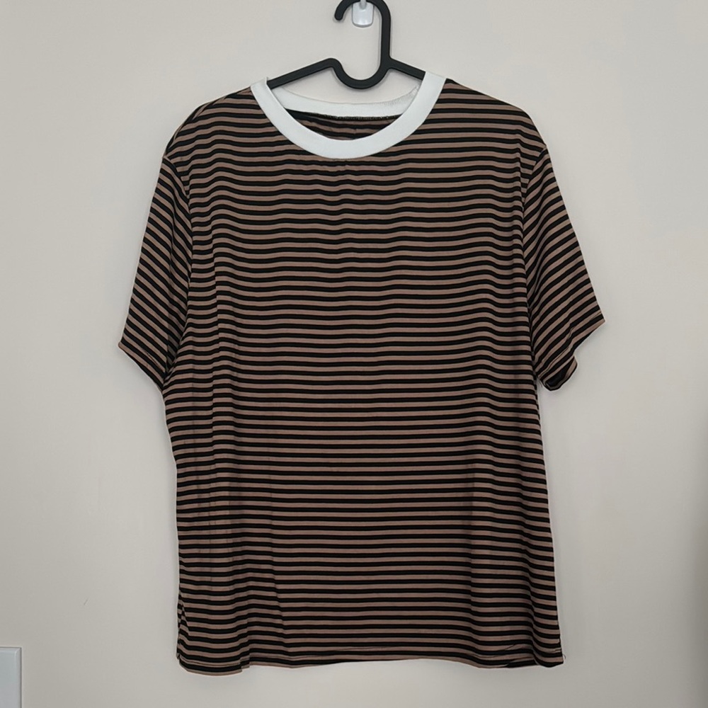 Striped Brown and Black Shirt